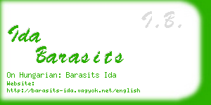 ida barasits business card